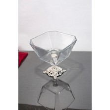 Elta Collection Krn Gümüş Salata Kasesi Metal Ayaklı 19X19X19
