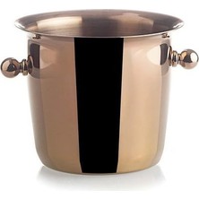 Biradlı Şişe Kovası Bakır 20*15 cm