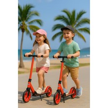 Hak-İş Oyuncak Dude 2 Teker Katlanabilir Kırmızı Scooter - Ayarlanabilir Direksiyon, Destek Ayağı, Eğimle Yönlendirme , 8+ Yaş, 50KG