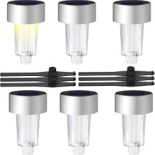 Ayt Powermaster PM-26961 Metal Gövdeli Dc 5V Gün Işığı Solar Güneş Enerjili Balkon Havuz Bahçe Lambası 6'lı Paket