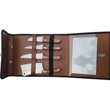 Denlör 6 Parça Çantalı Bıçak Seti Kamp Seti Kasap Seti