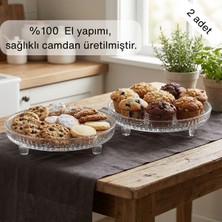 Glamis Selen Concept Örgü Model Cam Ayaklı Sunumluk 2'li Set