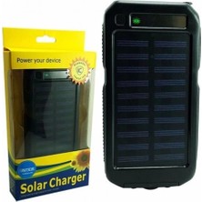Argesco Mühendislik Güneş Enerjili Işıklı Solar Taşınabilir USB Girişli Şarj Cihazı Powerbank 15000 Mah