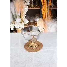 Elta Collection KRN290 Gold Detaylı Metal Ayaklı Salata Kasesi