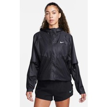 Nike Running Division Aerogami Women's Storm-Fıt Adv Jacket Kadın Kapüşonlu Yağmur Geçirmez Hava Panelli Koşu Ceket Siyah