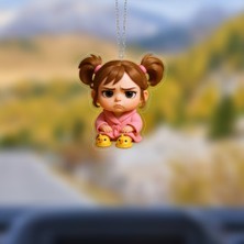 Prtp-Prototip Elektronik & Hobi Araba Ayna Süsü, Araba Süsü, Çanta Aksesuarı - Sempatik Kız - Pleksi Malzeme, Uv Baskılı - 004