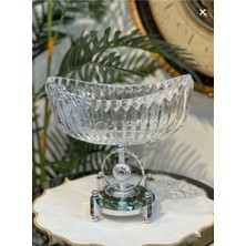 Elta Collection Ultra Lüks Premium Kristal Gümüş Gondol Kase | Dekoratif Masa ve Salon Aksesuarı