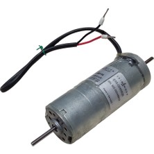 Devre Dünyası Dc 24V 4700RPM (Çap 33MM Uzunluk 125MM) Çift Milli Yüksek Hızlı 20CM Kablolu Dc Motor
