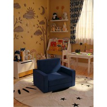 Lensa Home Çocuk Koltuğu Komple Sünger Katlanabilir Yataklı Minder Yatak (0-4 Yaş) Soho Lacivert