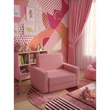 Lensa Home Çocuk Koltuğu Komple Sünger Katlanabilir Yataklı Minder Yatak (0-4 Yaş) Soho Pembe