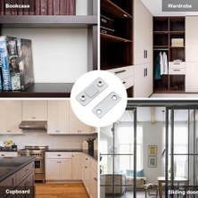 4 Adet Mıknatıslı Kilit,kendinden Yapışkanlı Kapı Mıknatısları,mobilya, Sürgülü Kapı, Dolap Kapısı, Çekmece Kilidi,tutucu,mıknatıs