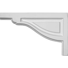 Millwork SB11 x 07TR-L 11 3/4 Inç W 7 3/8 H 1/2 D Büyük Geleneksel Merdiven Tutucu, SB11X07TR-L