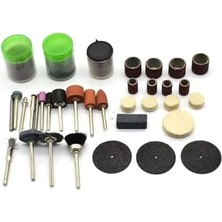 105 Parça Mini Gravür Seti, Taşlama, Zımparalama ve Polisaj Aksesuarları, Çeşitli Uçlar ve Fırçalar