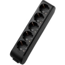 5li Topraklı Klemens Ç.k Siyah Priz