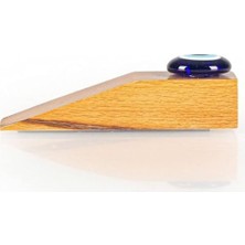 Nazar Boncuklu El Yapımı Ahşap Kapı Stoperi - Geleneksel ve Modern Evler Için Güvenli Kapı Takozu - Çizilmez Tabanlı Kaymaz Kapı Desteği