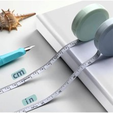 Mini Çekilebilir Ölçüm Mezurası, Terzilik Için, 2 Adet (Yeşil)
