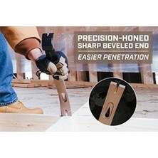 Ops 38,1 cm Düz Kaldırma Çubuğu Levye Kavisli Sallanma Başlığı Damla Tırnak Çekici Sert Çelik