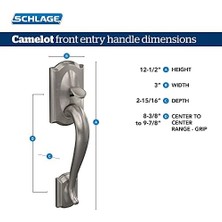 (Aged Bronze) - FE285-CAM-ACC-RH Camelot Lower Handleset For Electronic Keypad With Acce