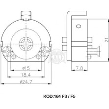164/F Fiam Prazis, Çivi Anahtarlı, Uzun Anahtarlı Barel