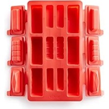 Kırmızı Silikon Dikdörtgen Kek Kalıbı Kiti