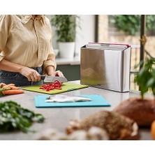 Folio Kesme Tahtası Seti, Saklama Kutulu, Kaymaz, Renk Işaretli, 4 Parça, Büyük, Paslanmaz Çelik