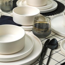 Mat Beyaz Stackable Yemek/kahvaltı Takımı 20 Parça 4 Kişilik