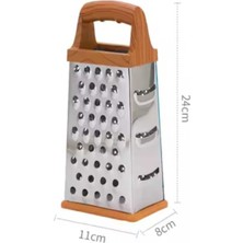 Senz Paslanmaz Çelik 4 Taraflı Çok Işlevli Rende Dilimleyici Ahşap Görünümlü