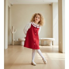 Lolipop Kids Store Kız Çocuk Kaşe Elbiseli Nakışlı Gömlekli Takım