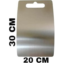 Oval Kesim Paslanmaz Çelik Kesme Tahtası Mutfak Piknik Için Inox 304 Kalite Antibakteriyel Küf Tutmaz Kolay Temizlenir Et Sebze Meyve Doğrama Tahtası Lüks Kesme Matı 30 * 22,5 cm
