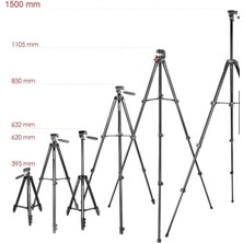 Aliminyum Gövdeli Profesyonel Telefon Tutucu Çantalı 150 cm Neepho F8810 Bluetooth Kuamandalı