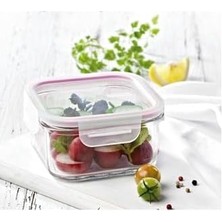 Glasslock RP535 Kare Cam Saklama Kabı, Şeffaf, 2600 ml