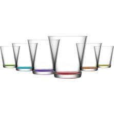 Hera Renkli Tabanlı 6'lı Meşrubat Bardağı