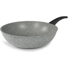 Flonal Dura Induction Tava, Sağlıklı Pişirme ve Kızartma Için, Yapışmaz ve Son Derece Çizilmeye Karşı Dayanıklı, Indüksiyon, Gaz, Seramik, Italyan Premium Kalite, Wokpfanne 28CM