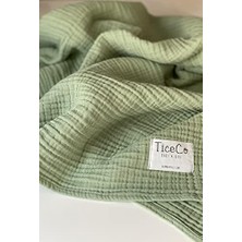 Pamuk Four Battaniye (4 Kat Müslin) 100X110 cm (Çağla Yeşili)