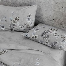 Düz Pamuk Nevresim Takımı, Gri, Çift Kişilik