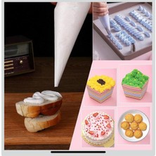 Senz 50 Adet Krema Kek Pasta Süsleme Kullan At Krem Şanti Sıkma Torbası Küçük Boy