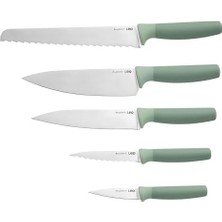 Leo 18/10 Paslanmaz Çelik Bıçak Bloğu 6 Parça Seti