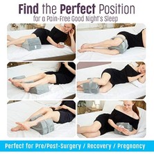 Flexicomfort Yan Uyuyanlar Için Diz Yastığı - Özel Konfor Için Ayarlanabilir Bellek Köpüğü - Destekleyici Uyku Duruşu Için Tasarlandı - Kalınlık Özelleştirme Için Çıkarılabilir Katmanlar Içerir