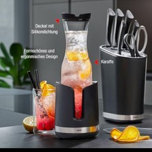 Smartline Borosilikat Cam Sürahi Kapaklı, 1 Litre, Cam Sürahi, Su, Cam Sürahi, Buzlu Çay, Meyve Suyu, Şarap, Kokteyller