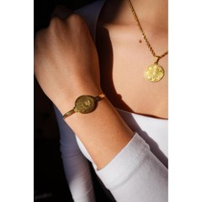 Minimal Yuvarlak Atatürk Madalyon Kolye ve Bileklik Seti – Zarif & Günlük Şıklık