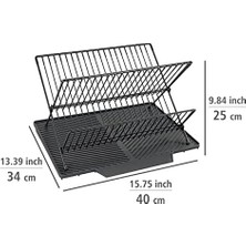 Siyah Bulaşık Altlığı ve Süzgeç
