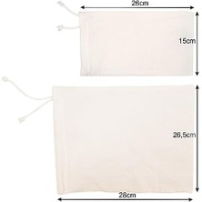 Çok Amaçlı Süzme Kesesi Torbası Süt Yoğurt Peynir Sebze Salça Süzme Torbası Süt Bezi Süzgeç 2'li Set