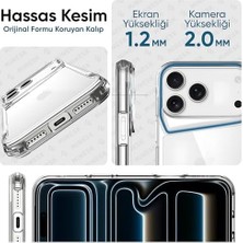 17 Pro Max Için Defend Serisi Kristal Berraklığında Ultra Şeffaf Arkası Sert Polikarbonat Kenarları Yumuşak Silikon Super Koruyucu Özellikli Kılıf (Şeffaf, 17 Pro Max)