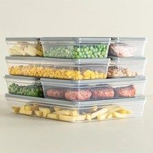 4 Adet Buzdolabı Organizeri, Buzdolabı Için Çok Amaçlı Saklama Kabı, Fresh Box, Şeffaf ve Ayarlanabilir, Gıdaları Taze Tutma Özelliği, Mutfak Düzenleyici (2400 Ml)