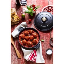 La Cocotte Kapaklı Döküm Servis Tabağı, Gri