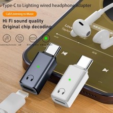 Type C To Lightning Kulaklık Dönüştürücü iPad Yuva Çevirici Müzik Dinleme Arama Otgkl (2)