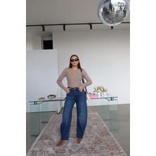 Özge Özgenç Taşlamalı Tappered Jean