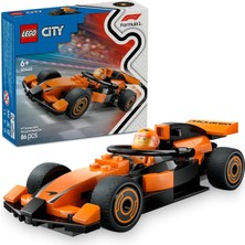 City Mclaren Yarış Arabalı F1 Sürücüsü 60442-6 Yaş ve Üzeri Çocuklar Için Mini Yarış Arabası Içeren Yaratıcı Oyuncak Yapım Seti, Doğum Günü Hediyesi (86 Parça)