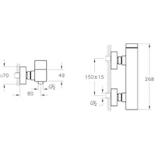 Brava A42614 Duş Bataryası, Krom