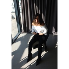 Özge Özgenç Ö.ö.madonna Yaka Kapri Kol Saten Bluz